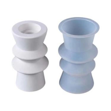 Imagem de Molde De Silicone Estilo Nórdico Para Suporte De Vela, Base Para Vela 