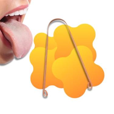Imagem de Raspador de Língua em Cobre Puro 100% Natural, Auxilia na Eliminação do Mau Hálito, Remove Toxinas e Resíduos, Higiênico, Durável e Fácil de Limpar – Qualidade Premium LNSTORE