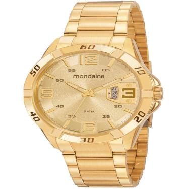 Imagem de Relógio Mondaine Masculino Dourado Analógico 32650GPMVDE4-Feminino