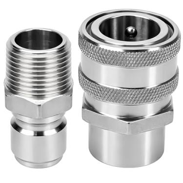 Imagem de Conector de montagem de fermentação caseira de desconexão rápida 1/2 conjunto de aço inoxidável 304