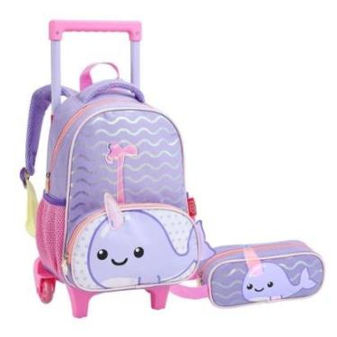 Imagem de Kit Mochila de Rodinhas e Estojo Creche ZOOP-Unissex