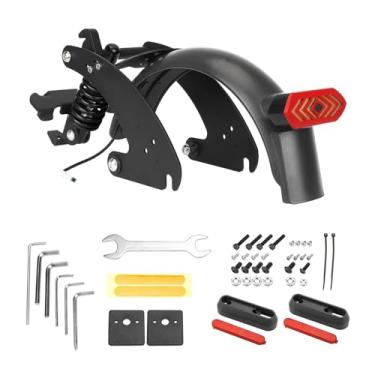 Imagem de Amortecedor traseiro para patinetes elétricos com guarda-lamas e lanterna traseira compatível G30 MAX Kit de suspensão aço elétrico desempenho absorção impactos