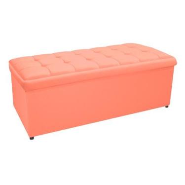 Imagem de Calçadeira Copenhague 160 cm Queen Size Suede Coral - Doce Sonho Móvei