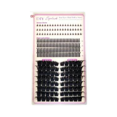 Imagem de Cílios Postiços Em Grupos Com Ponta Espiral 30D-200D - HBZGTLAD, 15 li