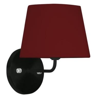 Imagem de Arandela Preta De Cupula Tradicional Vermelha - MARRYLUZ