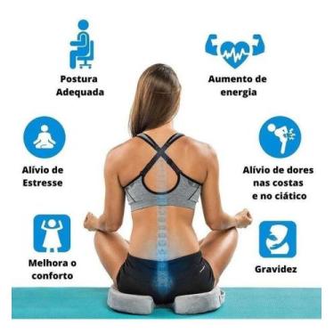 Imagem de Almofada Anatômica Protetor De Cóccix Capa C/ Ziper - Supermedy