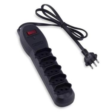 Imagem de Filtro de Linha Slim Force Line, 5 Tomadas, Bivolt, Preto - 0060500016-Unissex