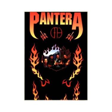 Imagem de Pôster Vintage Da Banda Pantera Em HD, À Prova d'Água, Autoadesivo, De