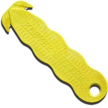 Imagem de Pacote com 100 facas utilitárias Klever Kutter com lâmina de aço carbono – Faca utilitária cortador de papelão – Pacote econômico – Abridor de caixa de ferramentas Safex (100 peças, amarelo)