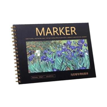 Imagem de Caderno De Desenho Artístico Para Adultos, Encadernado Em Espiral, 50 