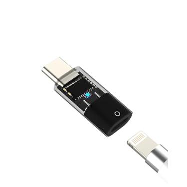 Imagem de Adaptador Lightning para Apple Pencil 1ª geração para USB C, conector carregador Bluetooth, caneta para iPad Pro 10ª geração para acessórios de iPhone, iluminação de cabos, fêmea tipo C, dongle macho