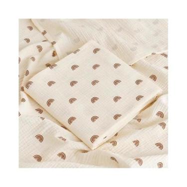 Imagem de Manta De Algodão Muslin Para Bebês, Macia E Respirável, Com Estampa De