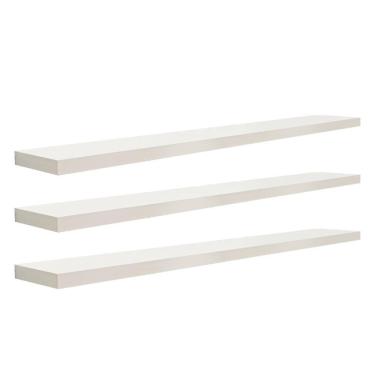 Imagem de Kit 3 Prateleiras 90 x 20cm Branco Espessura 25mm Invisível