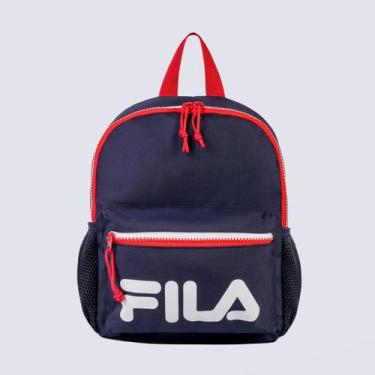 Imagem de Mochila Fila Mini Colors Letter Marinho e Vermelho, Único