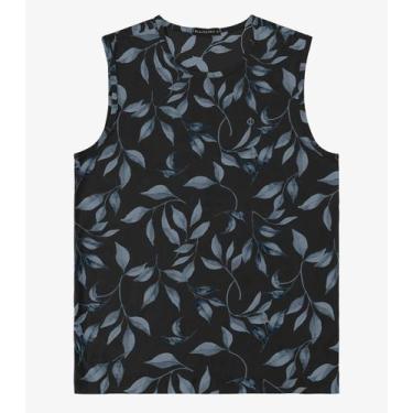 Imagem de Regata em Meia Malha Masculina Diametro Preto, GG, Preto