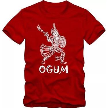 Imagem de Camiseta Ogum Ogunhê Orixá Plus Size Tamanho Especial G1 G2 G3 - Black