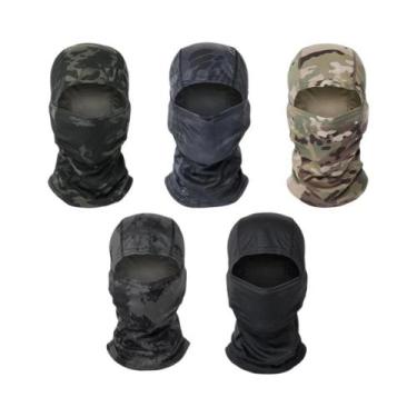 Imagem de Conjunto De Balaclava Camuflada 5 Peças: Máscara Facial Completa Multi