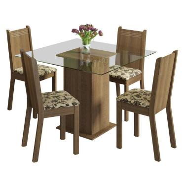 Imagem de Conjunto Sala de Jantar Magda com 4 Cadeiras Madesa