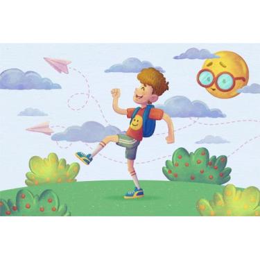 Imagem de Painel de Lona Volta as Aulas Aquarela Caminho da Escola - Fabrika de 