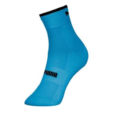 Imagem de Meia Esportiva Puma Cano Baixo Masculino, Azul, 39-43