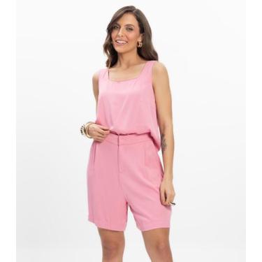 Imagem de Bermuda Viscose Double Feminina Endless Rosa, G, Rosa
