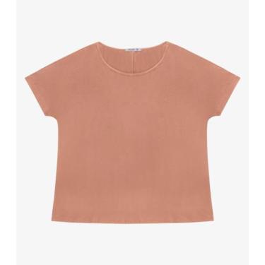 Imagem de Blusa Manga Curta Feminina Plus Size Secret Glam Marrom, Plus G4, Marr