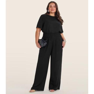 Imagem de Blusa Manga Curta Feminina Plus Size Secret Glam Preto, Plus G2, Preto