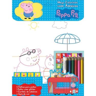 Imagem de Livro - Peppa Pig - Mega colorindo com adesivos - On Line Editora