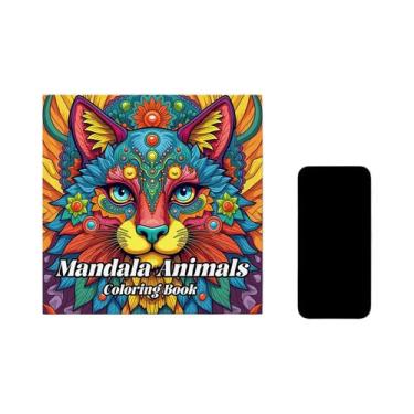 Imagem de Livro De Colorir Mandala De Animais Para Adultos, 24 Páginas, Presente