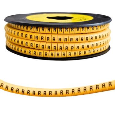 Imagem de Identificador Cabos Letra R Anilha 2,5mm a 4m 500 Peças - Stark Electr