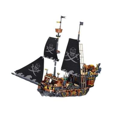 Imagem de Blocos De Montar De Navio Pirata, Modelo De Tijolos Da Série Tráfego U