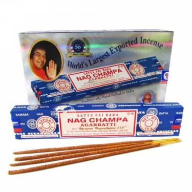 Imagem de Incenso Satya Nag Champa Sai Baba Original - Caixa Fechada com 12 Unid
