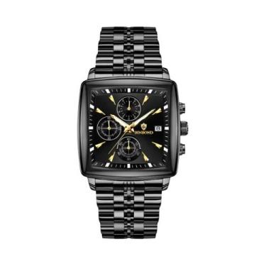 Imagem de Relógio De Quartzo Masculino Luminous Chronograph Com Data, Quadrado, 