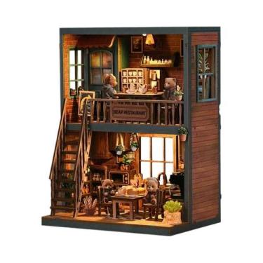 Imagem de Kit De Móveis Para Mini Casa De Bonecas Com Luz LED, DIY, Em Madeira, 