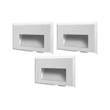 Imagem de Kit Com 3 Balizadores LED Step Embutir 2W 3000K Branco - BLACK&DECKER