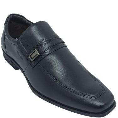 Imagem de Sapato Ferracini Masculino Casual em Couro com Fivela, Alpina preto, 4