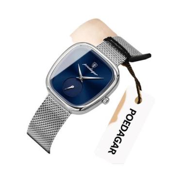 Imagem de Relógio De Pulso Feminino À Prova d'Água Em Aço Inoxidável Com Malha D