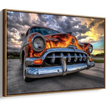 Imagem de Quadro decorativo Carro Clássico Brilhando Sob o Pôr do Sol - Art Canv