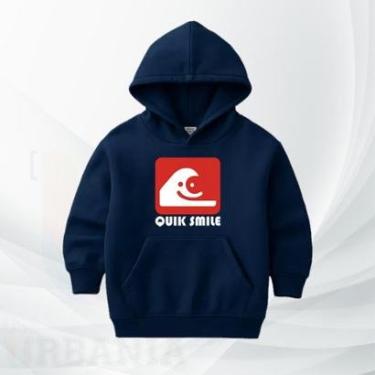 Imagem de Moletom Infantil Premium Quik Smile Moleton estampado Menino Menina Inverno Blusão Casaco de frio-Unissex