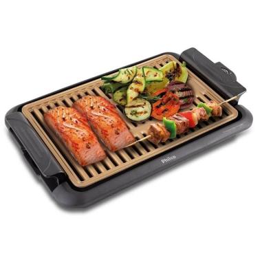 Imagem de Churrasqueira Grill Eletrica Philco Antiaderente Preta 1200w 110V