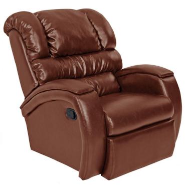 Imagem de Poltrona Do Papai Biorne F05 Reclinável Zero Wall Couro Sintético Caramelo Lyam Decor