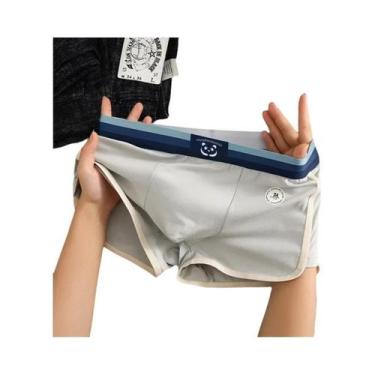 Imagem de Cuecas Masculinas 100% Algodão Respirável, Antibacterianas, Com Cintur