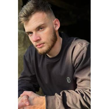 Imagem de Casaco de Moletom com bolso lateral - Preto - Shenus, GG