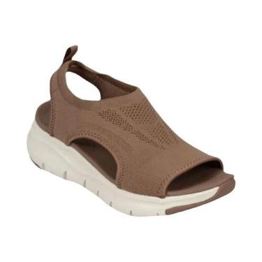 Imagem de Sandálias Femininas De Verão Em Malha Respirável, Slip-On, Com Platafo