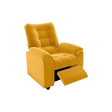 Imagem de Poltrona Do Papai Reclinável Onix Veludo Terracota Matrix