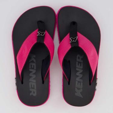 Imagem de Chinelo Kenner Kivah Feminino Preto e Rosa-Feminino