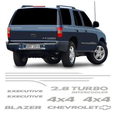 Imagem de Kit Faixa Blazer Executive 2007/2008 4x4 2.8 Adesivo Prata - SPORTINOX