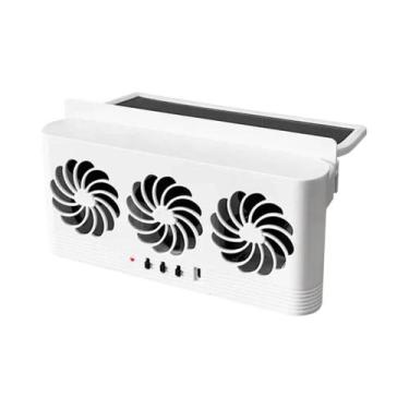 Imagem de Ventilador De Carro Com Carregamento USB Alimentado Por Energia Solar 