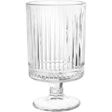 Imagem de VASO DECORATIVO ENFEITE DECORAÇÃO CASA PLANTA COM PÉ VIDRO 15x9x9cm TRANSPARENTE
