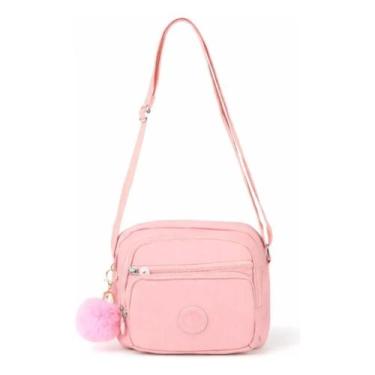 Imagem de Bolsa Feminina Transversal Nylon Impermeável Tiracolo Pequena Com Bols